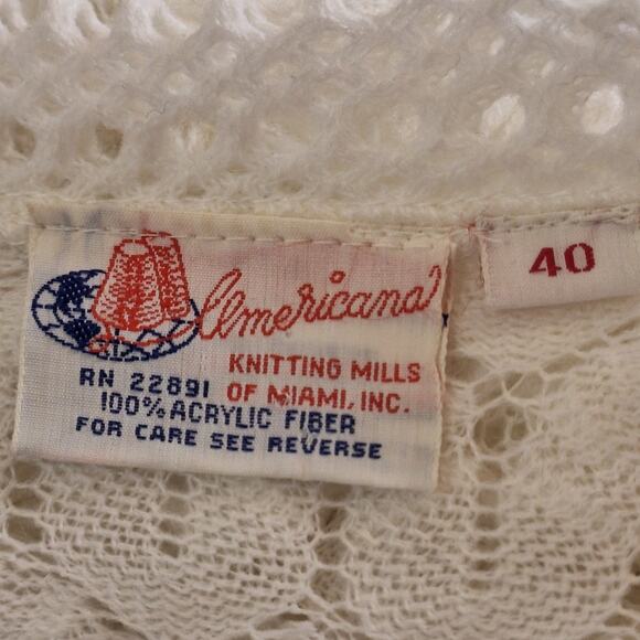Americana Knitting Mills Sweater Women's Medium (40) Vintage Cardigan Grannycore - Picture 2 of 6